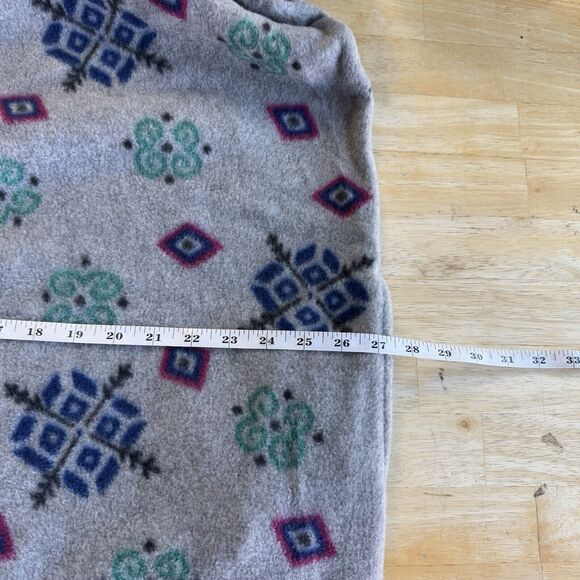 ERIKA TAYLOR COUNTRY Robe Gray Fleece Plush Long Sleeve Zip Front Pockets XL EUC - Picture 6 of 9